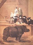 Pietro Longhi Exhibition of a Rhinoceros at Venice (nn03) oil on canvas